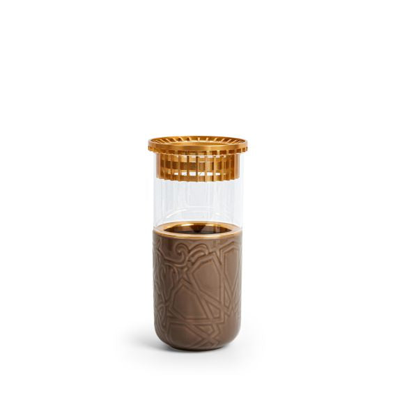 Luxury Flower Vase From Majlis -Brown