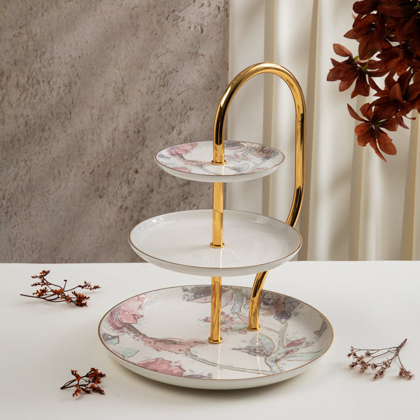 3 Layer Stand From Khuzama - Red + Gold