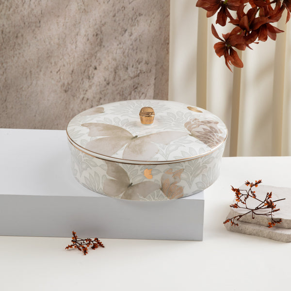 Large Date Bowl Form Veloura - Brown + Gold