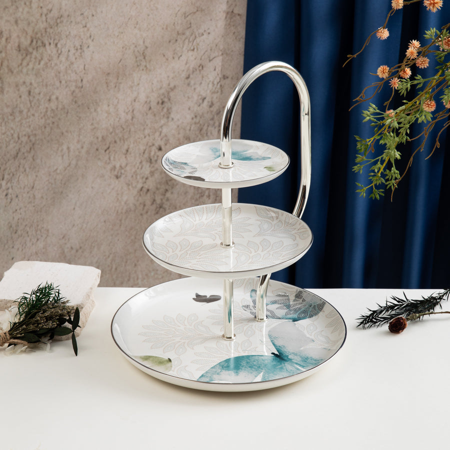 3 Layer Stand From Veloura - Blue + Silver MS Department Store Oman