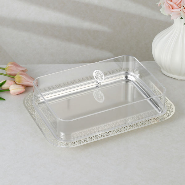 luxury rectangle tray- Silver