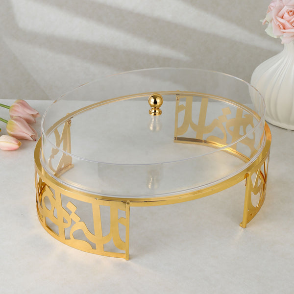 luxury round tray - Gold