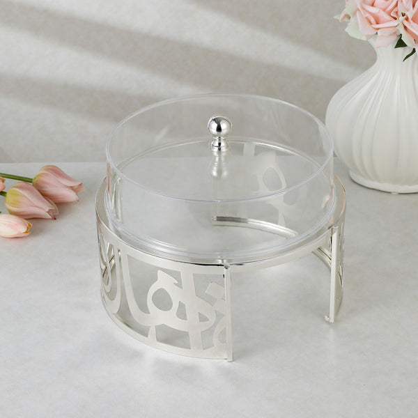 luxury round tray - Silver