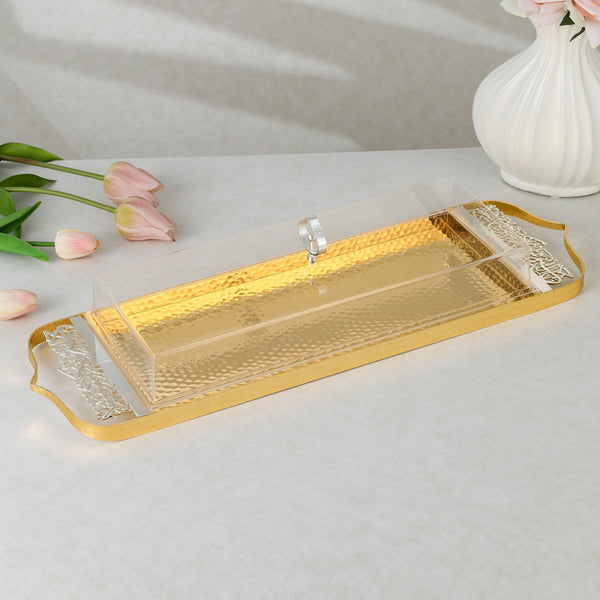 luxury tray with cover - Gold With Size 57.2*178