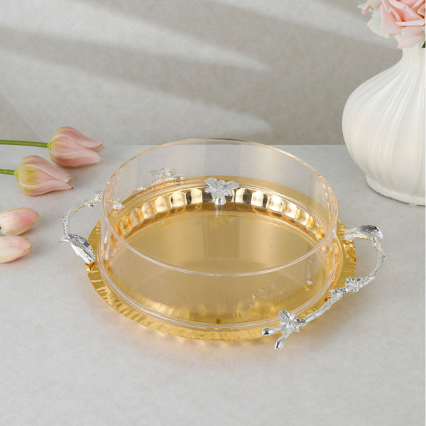 luxury tray with cover - Gold With Size dia 36