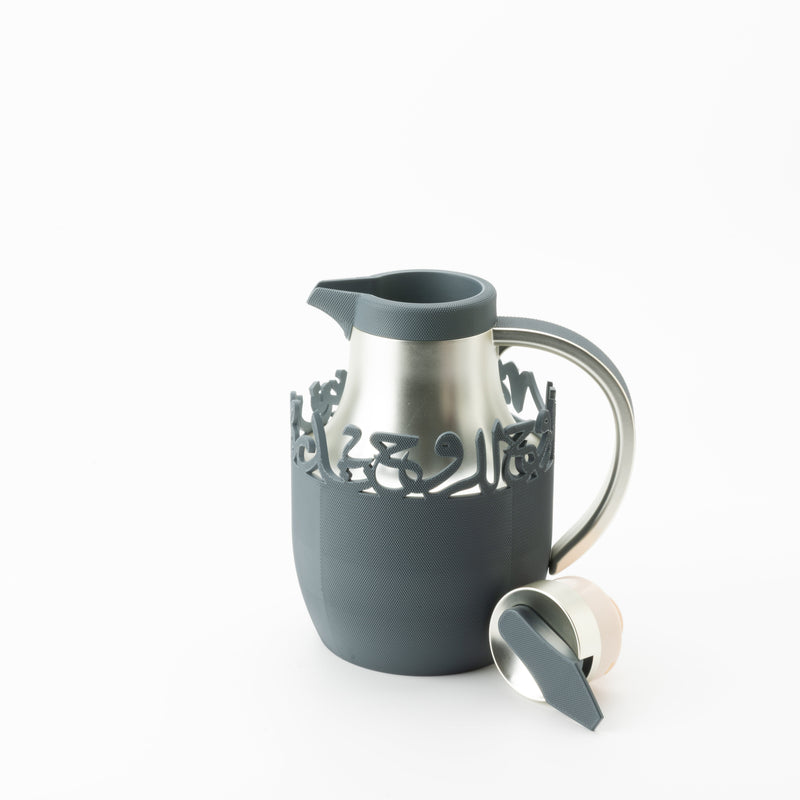 Otantik Vacuum Flask For Tea And Coffee From Mirral Dark Blue + Matt Silver MS Department Store Oman