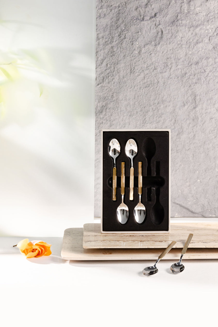 Cutlery Set 6 Pieces From Jiwar - Gold +Silver MS Department Store Oman 