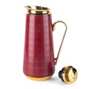 Vacuum Flask For Tea And Coffee From Rattan - Red