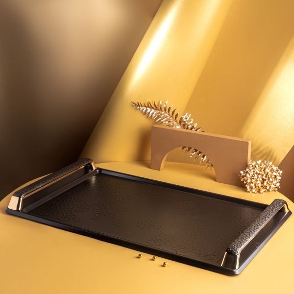 Serving Tray From Crown - Black