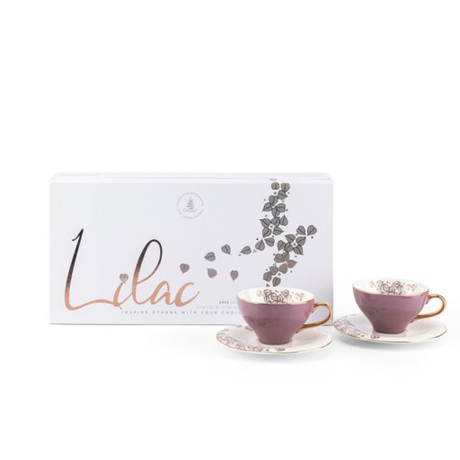 [ET1981] Tea Porcelain Set 12 Pcs From Lilac - Purple