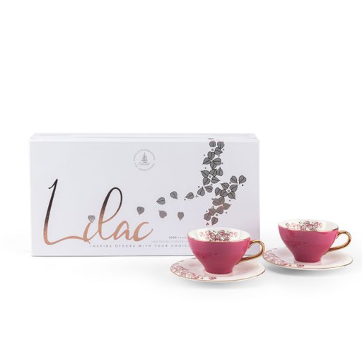 [ET1982] Tea Porcelain Set 12 Pcs From Lilac - Pink