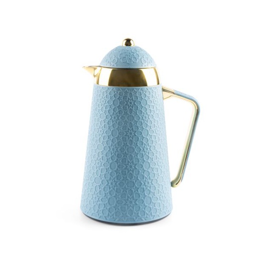 [KP1033] دلة للشاي أو القهوة من تاج - ذهبي  في أزرق